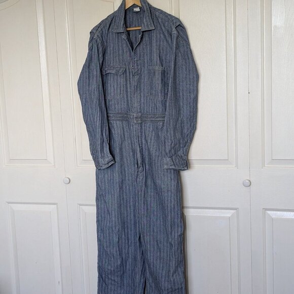 Vintage BIG MAC overalls 42R mechanic coveralls JC Penney jumpsuit - Picture 2 of 14